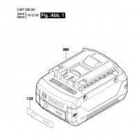 Bosch 2 607 336 095 GBA 18V Slide-In Accu Package Spare Parts